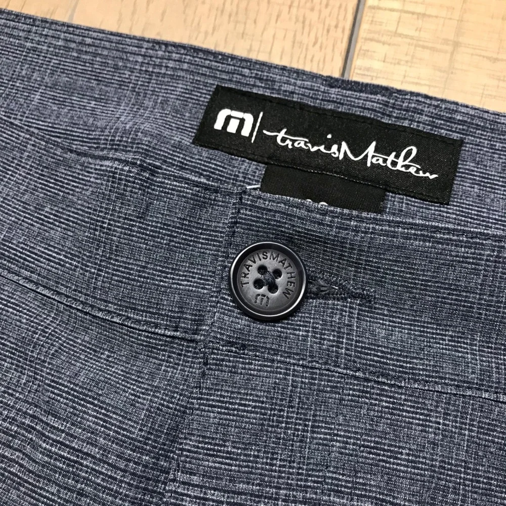 Travis Mathew Shorts Mens Size‎ 38 Blue Performance Golf Chino Preppy Stretch 9